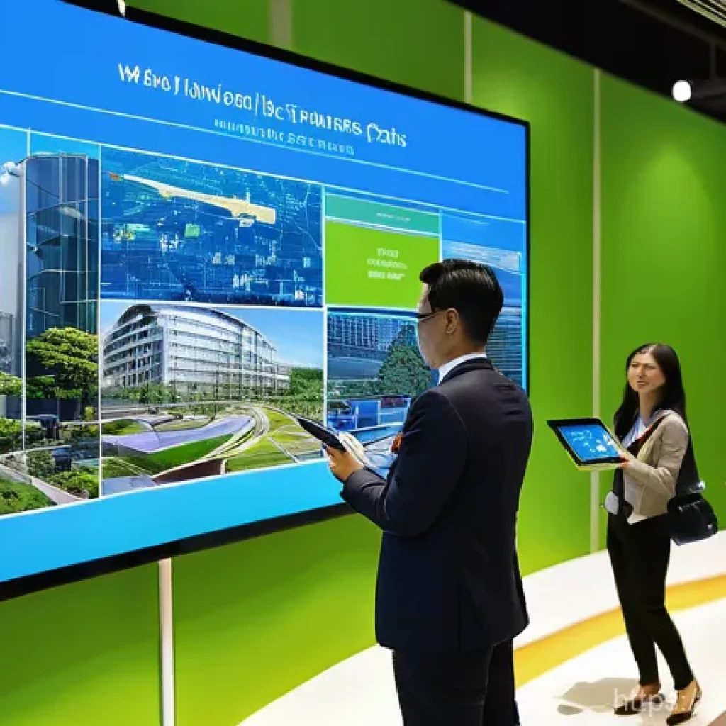 스마트시티 디자인을 위한 국제 협력 사례 - **International Collaboration for Smart Cities:**
"A vibrant image of an international forum whe...
