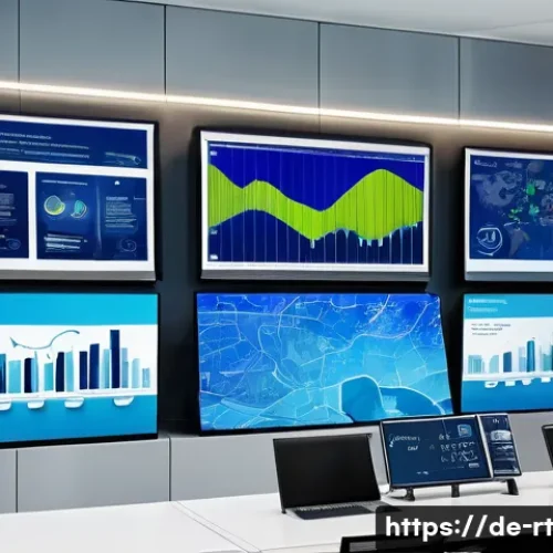 Home 31 스마트시티 디자인에서의 지속 가능한 물 관리 - A modern urban water management control center with large digital screens displaying real-time data ...